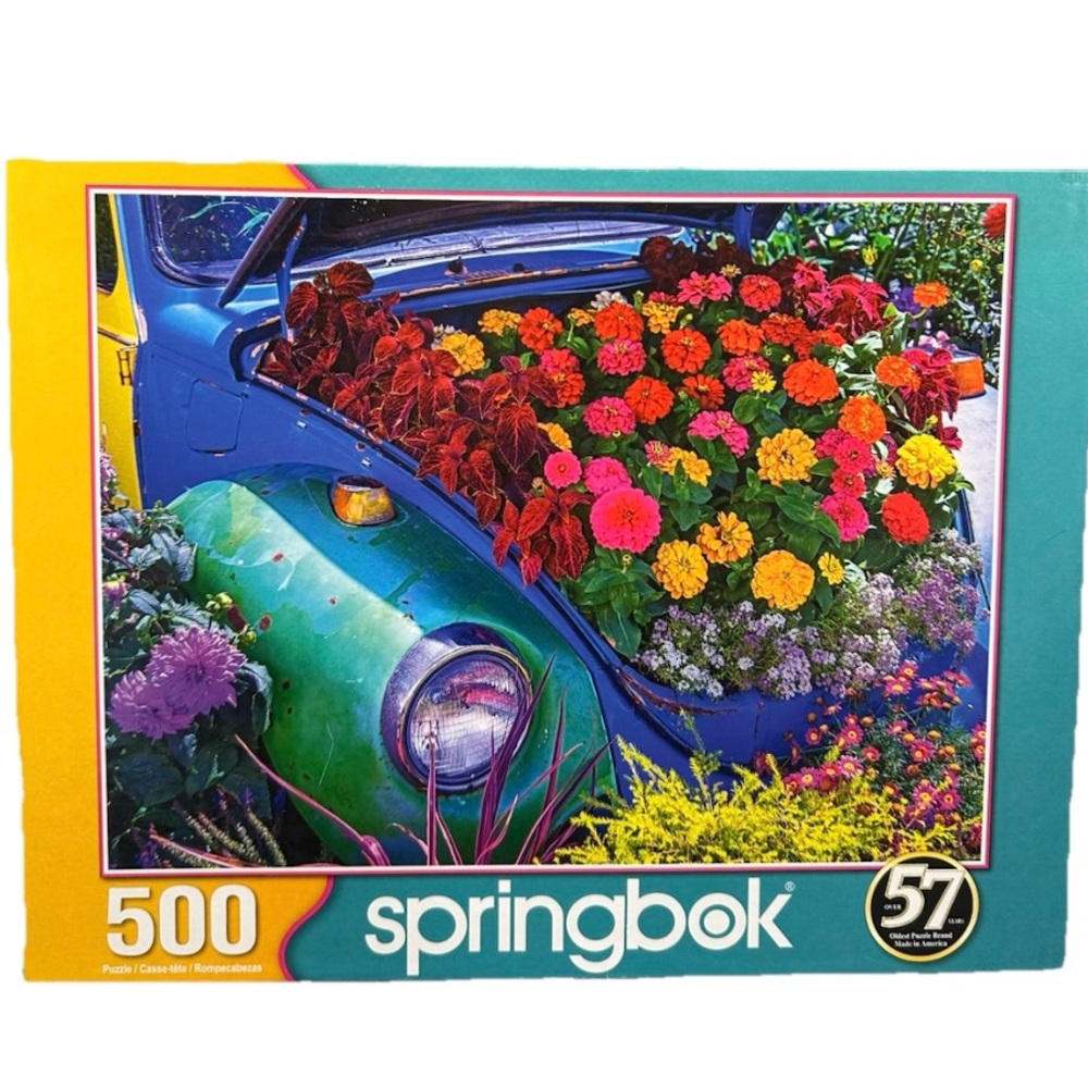 Springbok 500 Piece Puzzle with Colorful Flowers